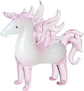 LONGWIN Crystal Pink Unicorn with Wings Animal Collectible Figurines, Hand Blown Glass Animal Gifts for Girls and Women Home Decor