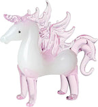 LONGWIN Crystal Pink Unicorn with Wings Animal Collectible Figurines, Hand Blown Glass Animal Gifts for Girls and Women Home Decor