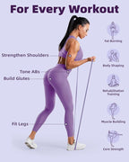 Resistance Bands Set - Pull Up Bands for Men Women, Exercise Bands Resistance with Door Anchor, Training Poster & Pouch for Body Stretching, Pull Up Assist