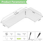 Sezanrpt 8x11.8 Inch Corner Shelf Wall Mount Set of 2, White Acrylic Corner Floating Shelves, Wall Organizer Shelf for Bathroom, Kitchen, Bedroom, Living Room, Dining Room, Office