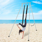 Houseables Aerial Silks, Yoga Swing, Aerial Yoga Hammock, Ariel Silk, Gymnastics Swing, Acrobatics Equipment, For Home, Indoor, Outdoor, Arial Setup, Rig, Sling, Portable