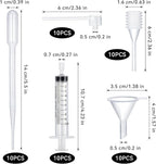 50pcs Perfume Refill Tool Kit,Plastic Perfume Dispenser Transfer Tools,Travel Refill Tool Set for Liquid Cologne Fragrance Sample Essential Oils (Clear, 10ml/50pcs)