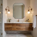 ANDY STAR Brushed Bronze Scalloped Mirror, 22"x30" Bathroom Vanity Mirror, Antique Scalloped Mirror in Premium Stainless Steel Frame, Timeless Shape with Unique Flair, Ideal for Home Remodel