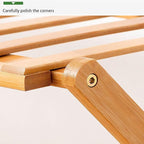 Bamboo Shoe Rack,Portable Folding Shoe Storage Rack,Without Installation Shoe Organizer for Corridors, Bedrooms and Other Spaces (3 Tier)