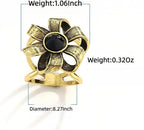 SYWDUDUCLT Scarf Ring for Women's Shawl, Silk Neckerchief, Tshirt, Gold/Sivler, S/M/L, 2 Pcs