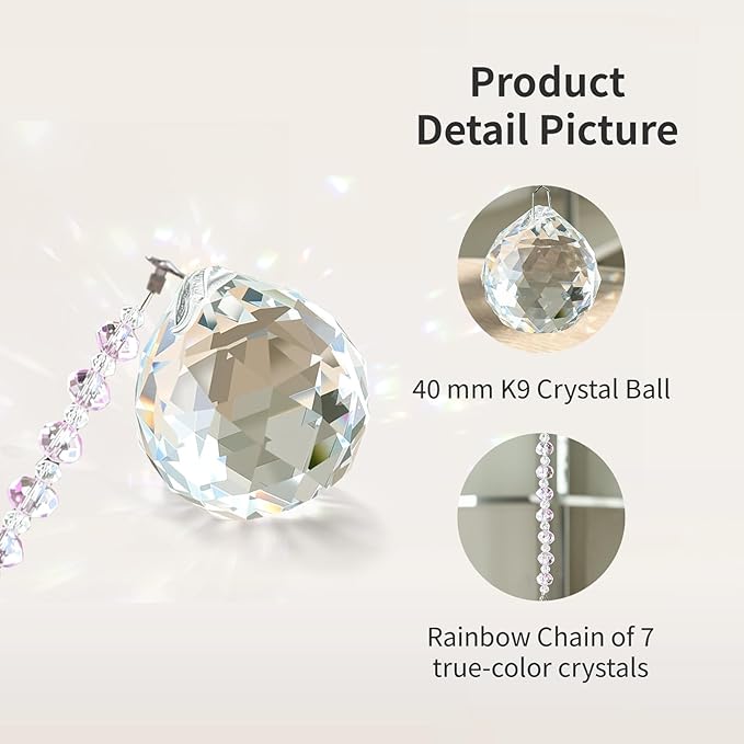 Sympathy Gifts for Loss of Loved One, Crystal Sun Catcher Rainbow Gifts, Unique Condolence Memorial for Loss of Mom Dad Dog, Ideal Grief Bereavement Miscarriage Gifts (Light Purple)