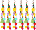 6Pcs Handcrafted Decorative Tassels for DIY Craft Home Décor Handmade Tassels Yellow
