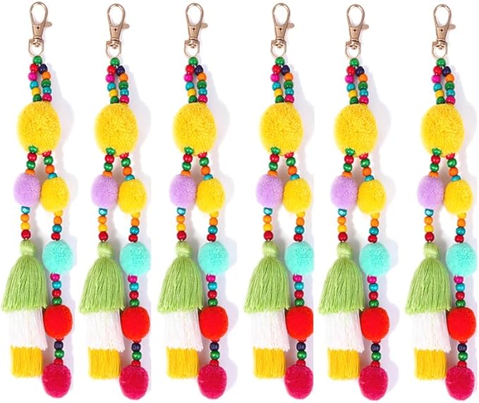 6Pcs Handcrafted Decorative Tassels for DIY Craft Home Décor Handmade Tassels Yellow