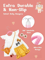 HOUSE DAY 11 Inch Velvet Baby Hangers 50 Pack Lt-Pink, Premium Kids Hangers for Children, Infant & Toddler Clothes, Durable Non Slip Small Baby Felt Hanger for Closet, Ideal for Everyday Use