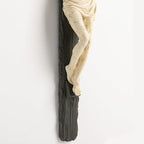 DevotedWalls 14" H Catholic Realistic Crucifix for Wall,Realistic Jesus Chirst Cross for Church, Chapels and Home,Catholic Wound Crucifix for Wall Hanging,Realistic Cross for Home(Black and White Color)