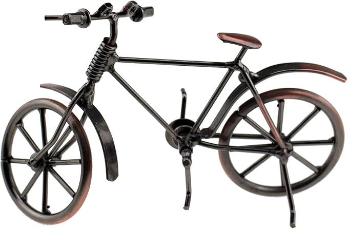 Tipmant Antique Vintage Bicycle Retro Iron Bike Model Office Home Décor Accents Room Desk Decoration Ornaments Handmade Handcrafts