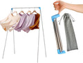 Lmaray Portable Garment Rack, Compact Folding Clothes Drying Rack, Mini Clothing Rack for Travel, Camping, RV, Dance Costume, Laundry Indoor, Outdoor (Regular)
