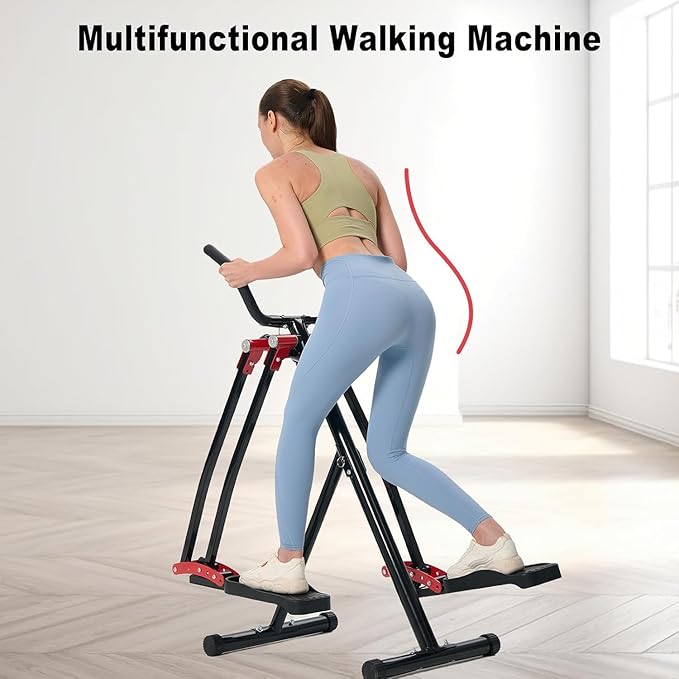 HOTWAVE Air Walker Exercise Machine, Home Space Walker Aerobic Stepper, Foldable Elliptical for Small Spaces - Cross Trainer Glider Exercise Machine for Men and Women Fitness Equipment