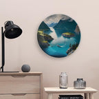 Decorative Plates, Fjords Mountain Lake & Ship Landscape Display Plate for Home Office Kitchen Table Decor Porcelain Plates 10 Inch, Birthday Gifts