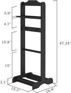 Mens Valet Stand, Wooden Clothes Valet Stand with Tray, Freestanding Suit Rack for Bedroom, Entryway, Living room, Office