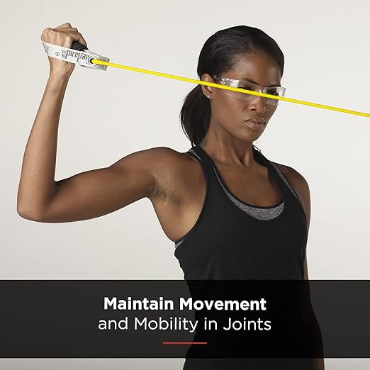 THERABAND Resistance Tubing with Soft Handles, Yellow, Light Level, 48" Latex Stretch Resistance Bands for Exercise, Professional Workout Bands for Upper & Lower Body, Color-Coded Levels