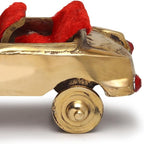 NAMS Brass Vintage Car Showpiece Antique Classic Convertible Figurine Red Seat for Home Decor, Office Desk, Living Room Decoration Traditional Collectible Display Showcase Unique Gift Item (9x5x4 cm)