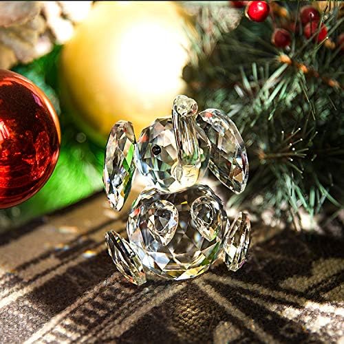H&D Crystal Cute Elephant Figurine Collection Cut Glass Ornament Statue Animal Collectible