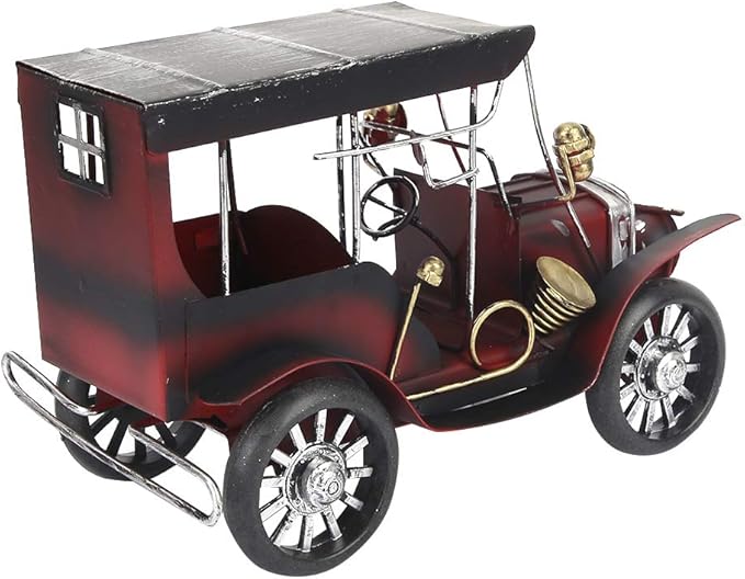 Oumefar Classic Car Model,Metal Antique Vintage Car Model Old Vintage Car Model Ornament for Car Arts Craft Collections Home Desktop Decoration Great Birthday Gift