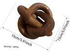 Wood Knot Chain Link Decor - 3 Link Boho Wooden Hand Carved Decorative Wooden Links Knots for Coffee Table Entryway Modern Farmhouse Shelf Decoration (Pumpkin)