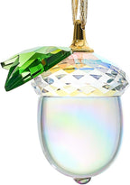 Crystal Acorn Christmas Tree Hanging Ornament Glass Acorn Hanging Ornament Brown Crystal Sun Catcher Decoration Winter Party Home Decoration