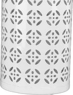 Zerodis Large Round Hollow Design Metal Umbrella Holder, Stylish Gold Finish Steel Umbrella Stand for Entryway, Home Office, and Outdoor Use (S)