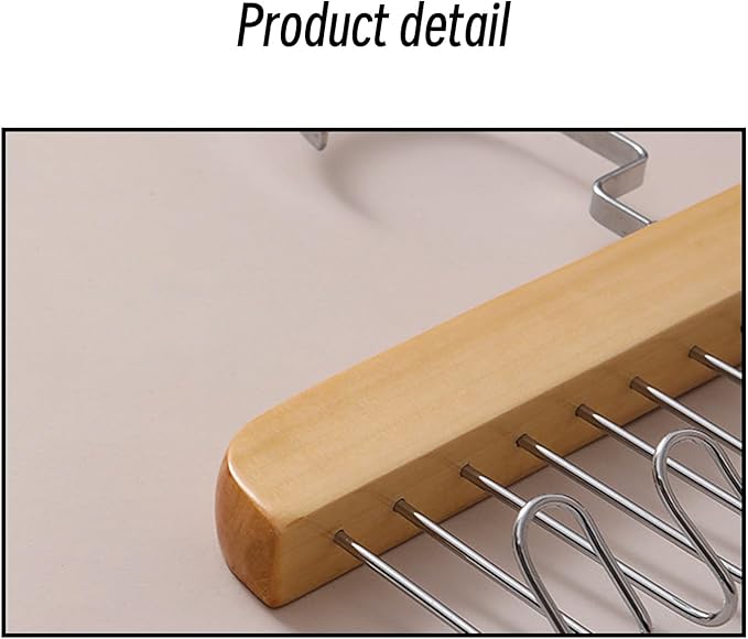 Belt Hanger 4Pcs Belt Hanger with 32 Hooks Bra Hangers for Closet,Space-Saving Wooden Closet Hanger Organizer for Ties, Scarves, Bras,Tank, Tops (White)