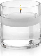 WGV Cylinder Vase, 4" W x 4" H, Floral Container, Glass Candle Holder Centerpiece Planter Terrarium for Wedding Party Event, Home Office Decor, Clear, 1 Piece