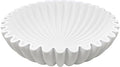 YMXYJM Large Decorative Bowl, Modern Handicraft Bowls for Home Decor, Decorative Fruit Bowl for Kitchen Counter, Ruffle Bowl Decor, Stylish Key Bowl for Entry Table, White