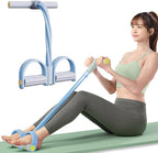 Foot Pedal Resistance Band,6-Tube Pedal Puller Resistance Rope,Yoga Elastic Exercise Bands, for Women Jump Fitness, Abdomen/Arm Weight/Waist/Leg Stretching Slimming Training