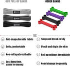Long Resistance Bands for Working Out Women, Fabric Resistance Band, Stretch Bands for Exercise Bands Resistance Bands Set for Physical Therapy, Elastic Bands for Exercise, Ligas para Hacer Ejercicio