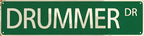 Classic Drummer Street Metal Sign 4x16 in Wall Art for Music Lovers Installation for Home Decor