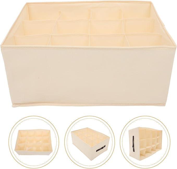 ABOOFAN Clothing Storage Box Compartment Organizer for Closet Underwear Pants Container Lightweight Space-saving Design for Bedroom Laundry Room