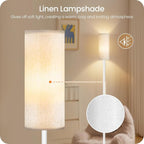 White Floor Lamps for Living Room with Remote and Foot Switch, 64.4” Modern Standing Tall Lamp, Dimmable Corner Lamp for Bedroom, Office, Bulb Included, 3000K-6500K, FCC Listed WW06LD05W1