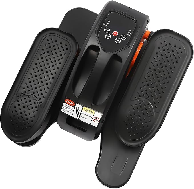 Under Desk Elliptical, 2 in 1 Ellipse Leg Exerciser for Seniors Adults 5Gear Electric Seated Pedal Exerciser W/Anti-Slip Pads Quiet Elliptical Machine with Remote Control for Home