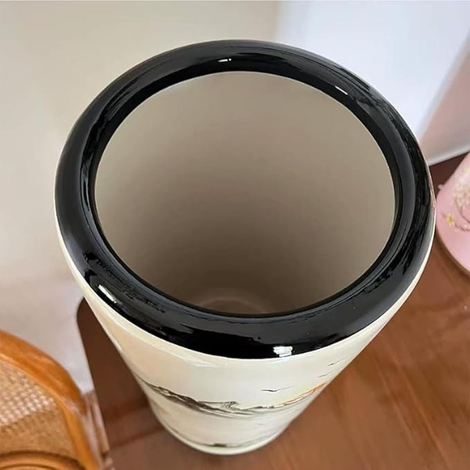 Ceramic Umbrella Stand Umbrella Holder For Entryway,Floor Standing Vase Storage Bucket(S)