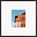 Rempry 20x20 Floating Picture Frame, Display Pictures 8x10 with Mat or 20x20 Without Mat, Signature Picture Frame - Streamline Collection, Black, 1 Pack