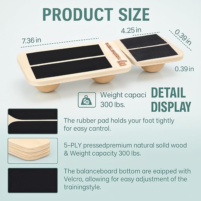 Ankle Balance Board for Adult Kids AxisBoard for Physical Therapy, Ankle Strengthener for Stability Exercises, Ankle Sprains Mobility Rehab,Plantar Fasciitis Relief (Black)
