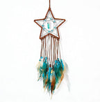 MEXIDAWN DIY Feather Dream Catcher Kits Blue Wall Hanging Boho Decor Handmade Dream Catcher for Adults, Star