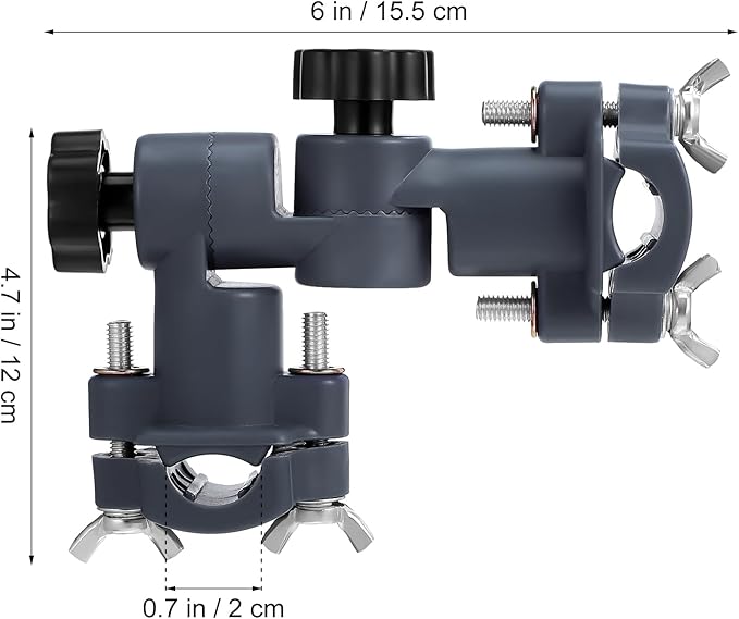 PartyKindom Fishing Chair Umbrella Clamp: Fishing Umbrella Stand Rack Universal Sunshade Bracket Holder with 360 Degree Rotation for Rod Holder