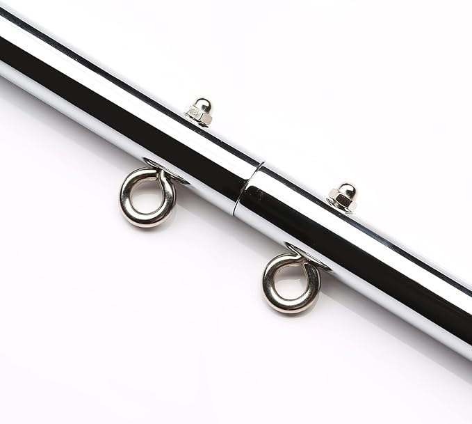 2pcs Silver Portable Restore Spreader Bar, Exercise Guide Pilates Sports Aid Training Fitness Gear, Home Yoga Gym Kit with Fur Flocking Storage Bag