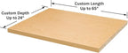 Custom Shelves, 3/4"" Thick Melamine, Cut to Size, Fully Customizable up to 65 inches Wide and up to 24 inches deep. for Cabinets, Closets, or Anywhere