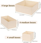 Drawer Organizer Clothes, 16 Pack Dresser Organizer Bins, Foldable Closet Organizers and Storage Fabric Dresser Bins, Shallow Drawer Dividers for Clothing, Underwears, Socks, Tie