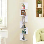 ShellKingdom Corner Shelf Wall Mount, 7 Tier Corner Bookshelf, Floating Display Shelves for Home, Living Room, Bedroom, Office, Bathroom, Small Spaces Decorations