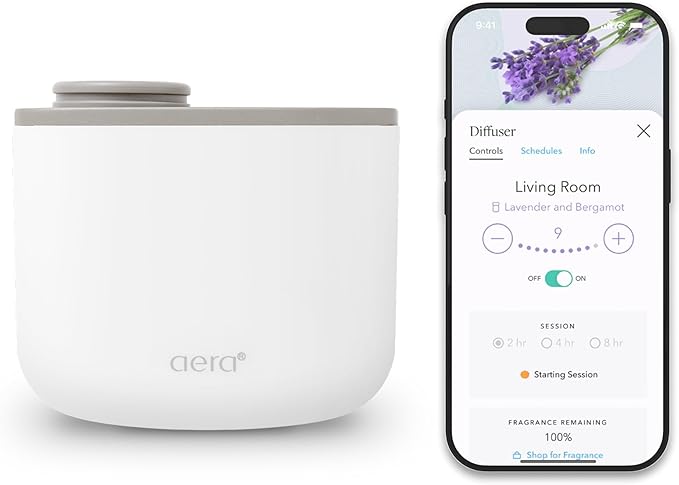 Aera Mini Home Fragrance Diffuser Plug-in: Smart Home App Aroma Control, Essential Oil & Aromatherapy, Hypoallergenic Scent Technology, Safe for Family & Pets, White (Scent Capsules Sold Separately)