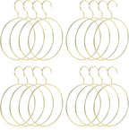 16 Pcs Metal Circle Hanger, Belt Scarf Ring Hanger, No Snag Closet Storage Organizer Holder for Mens Ties, Womens Shawls, Pashminas, Towel, Clothes