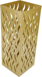 Metal Umbrella Holder, Square Umbrella Stand Rack for Entryway, 6.3" x 6.3" x 16.5" (Gold)