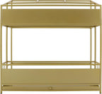 Umbrella Holder Entryway, Umbrella Stand Rack 26.8*12.6*27.6in Metal Square Umbrella Rack Organizer Removable Drip Tray Open Design Hollow-Out Design Drip Tray Handle Raised Feet