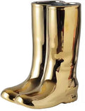 GLigeT Umbrella Stands Creative Boots Shape Umbrella Stand Holder Umbrella Bucket Umbrella Rack Barrel, Porcelain Ceramic Floor Vase Entryway Porch Indoor Umbrella Holder(Color:Gold)