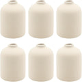 YANLING 6 Pack Small Vase for Flowers Boho Vases for Home Decor, Modern Light Yellow Ceramic Vases for Pampas Grass Simple Shelf Vase, Bud Vases for Wedding Dinner Table Party
